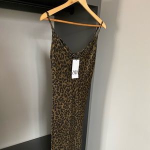 Zara animal print long dress